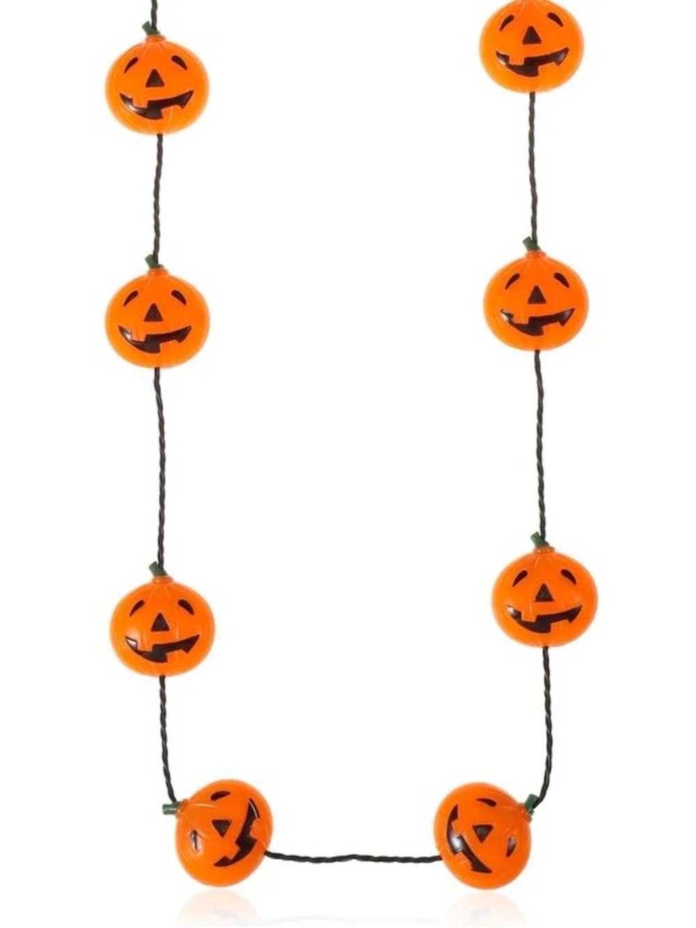 Halloween Light Up Jack-O-Lantern Pumpkin Necklace NWT